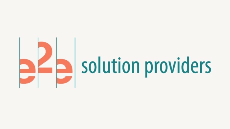 E2E Solution Providers logo, showcasing custom AI solutions, predictive analytics, and enterprise data engineering for scalable business growth.