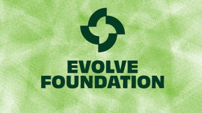 The image features a logo for "Evolve Foundation," emphasizing clean energy workforce development and equitable career access for communities.