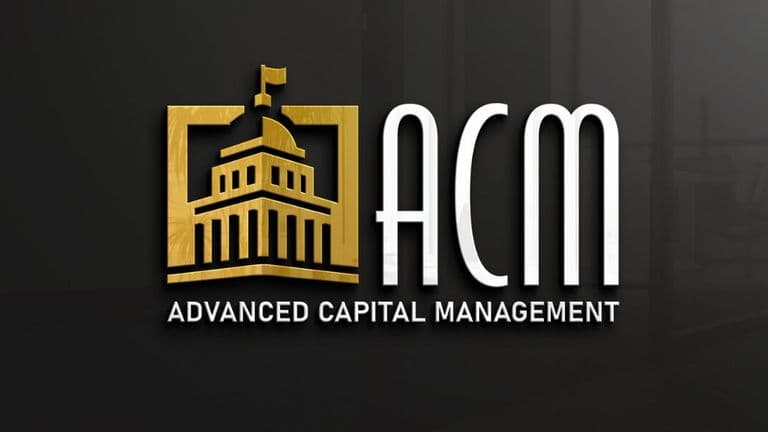 Advanced Capital Management logo featuring a gold capitol building icon and ACM lettering.