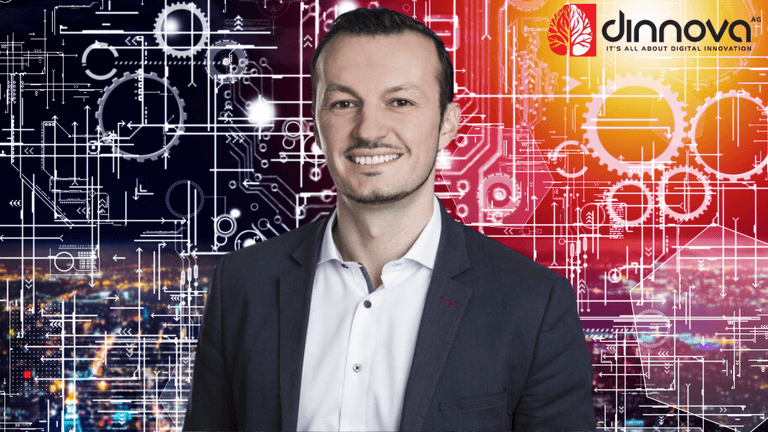 Arber Bullakaj, CEO of Dinnova, revolutionizes digital transformation with affordable, AI-driven solutions for businesses of all sizes.