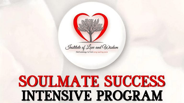 Logo for the Institute of Love and Wisdom featuring a heart-shaped tree with the words 'Institute of Love and Wisdom' beneath it. The logo is designed in red and gray, with a focus on long-lasting love and relationship guidance.