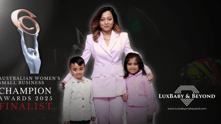 Entrepreneur with two children celebrates Luxbaby & Beyond’s success as 2025 Australian Women’s Small Business Champion Awards finalist.
