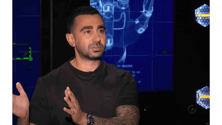 Dr. Fares Saab discussing AI and innovation in an interview for COMPU-VISION.