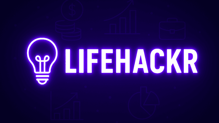 Neon lightbulb logo with “LIFEHACKR” text representing Will Garber’s digital business education platform empowering modern entrepreneurs.