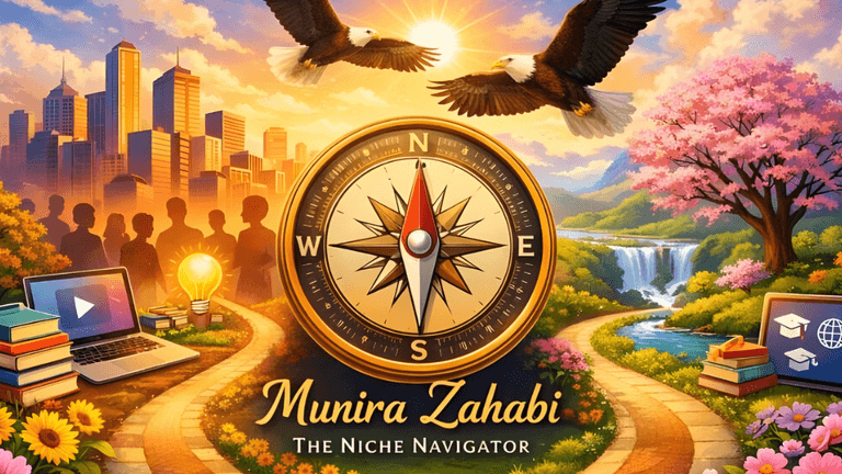 Visual representation of Munira Zahabi’s approach to strategic visibility and intentional communication.