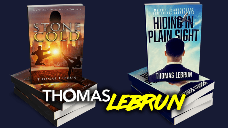 "Thomas LeBrun: Martial artist turned bestselling author, blending action, emotion, and real-life experience in gripping thrillers."