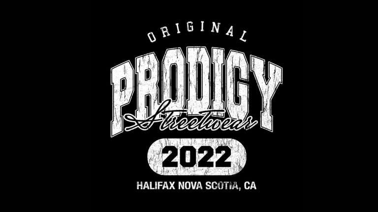 Prodigy Streetwear logo featuring bold text, symbolizing resilience, growth, and the 'Prodigy mentality,' founded by Trey Bailey.