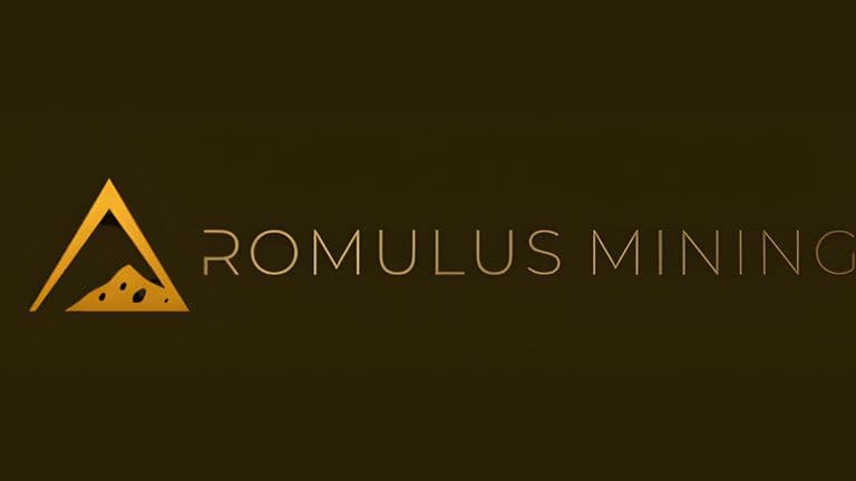 the Romulus Mining logo, symbolizing innovation and leadership in sustainable mining practices for Africa’s future.