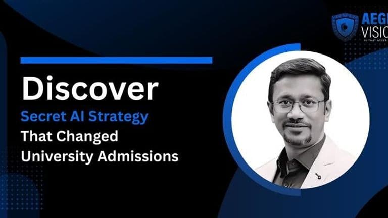 Apratim Ghosh, founder of AegisVision, showcasing an AI strategy transforming university admissions with Vision AI.