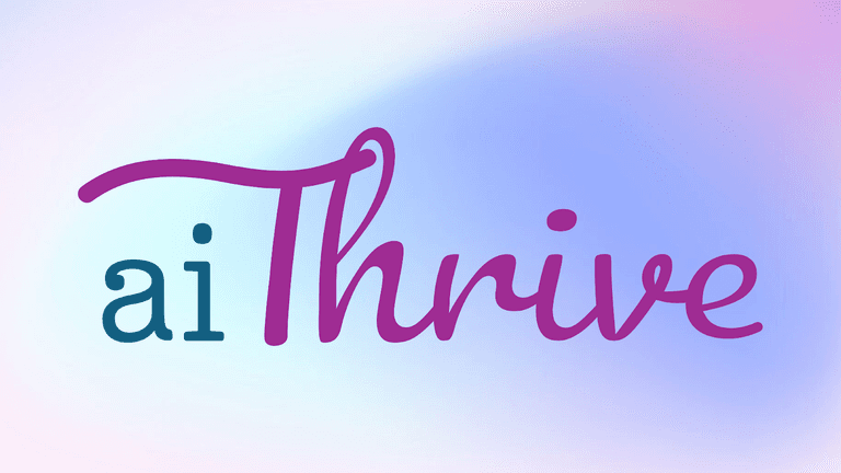 aiThrive logo: Simplifying AI for professionals and businesses to foster growth and innovation.