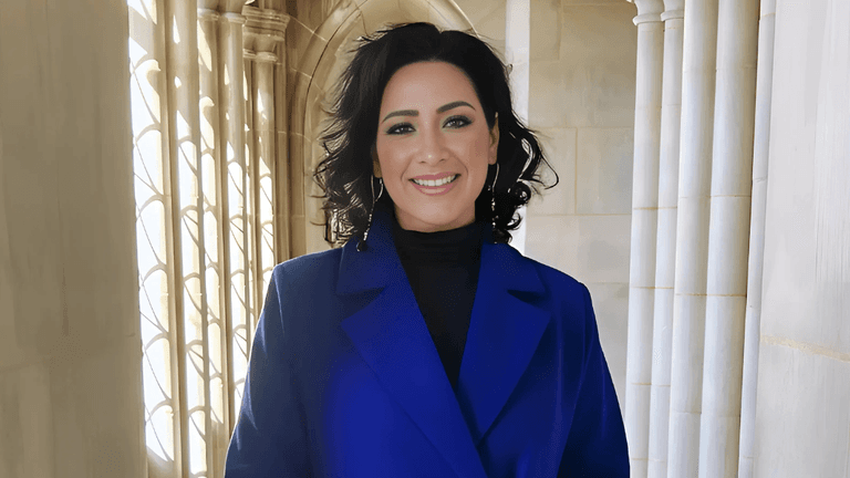 Adriana Rosales, founder of RMPStudio™, stands confidently, embodying her mission to amplify multicultural voices in publishing and cultural architecture.