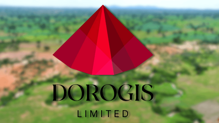 "Dorogis Limited logo represents a mining company using technology and ethical practices to develop critical minerals for global sustainability."