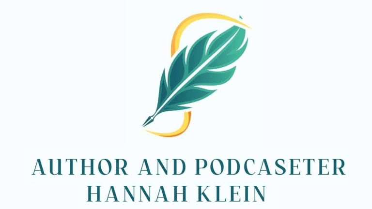"Hannah Klein's logo emphasizing her role as an author and podcaster, focusing on Japanese politics, economy, and global relations."
