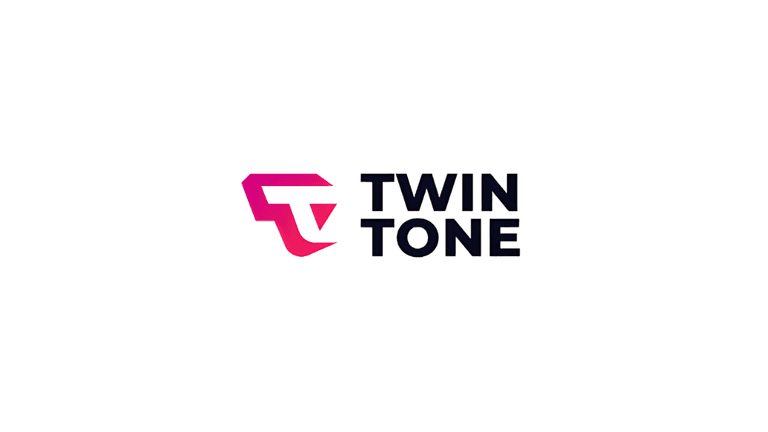 TwinTone logo symbolizes AI-powered influencer marketing, transforming content creation, social commerce, and live shopping with real creator twins."