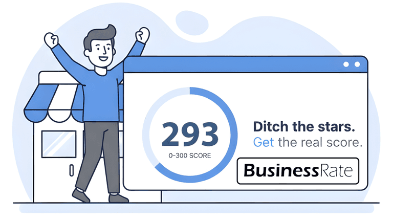 BusinessRate platform dashboard analyzing Google reviews, guiding businesses to improve rankings, increase visibility, automate feedback, and achieve local SEO dominance.