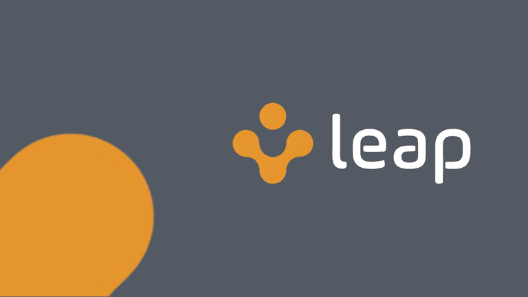 "Leap Thinking Partners logo with orange and gray design, symbolizing their innovative approach to improving organizational performance through cognitive science and AI."
