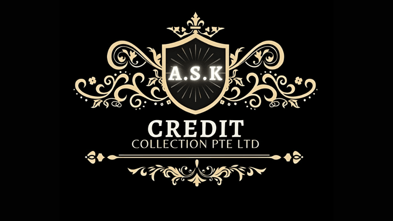 "Logo of A.S.K Credit Collection Pte Ltd, representing a professional, gold-themed design for debt recovery services in Singapore."