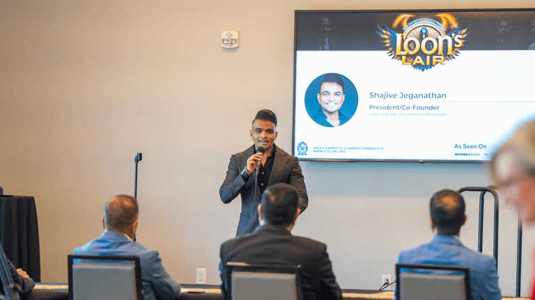 Shajive Jeganathan leads Loon's Lair, revolutionizing Minnesota's entrepreneurial landscape with live investment opportunities.
