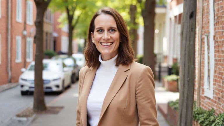 Lucky Bibic smiles confidently outdoors, embodying her unique leadership style blending curiosity, resilience, and interdisciplinary expertise across industries.