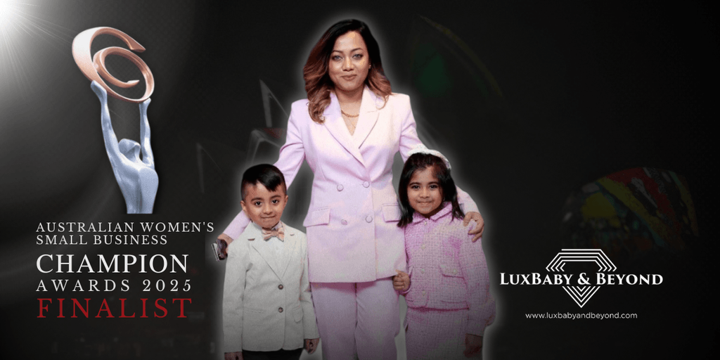Entrepreneur with two children celebrates Luxbaby & Beyond’s success as 2025 Australian Women’s Small Business Champion Awards finalist.