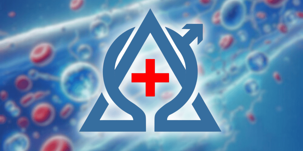 AlphaMD logo symbolizing personalized telemedicine for hormone replacement therapy, featuring a healthcare focus for both men and women.