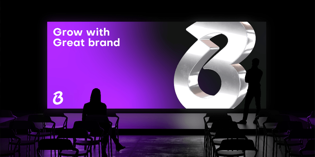 Brandtune.com advertisement showcasing a modern, digital approach to brand creation with curated domains, logos, and design assets.