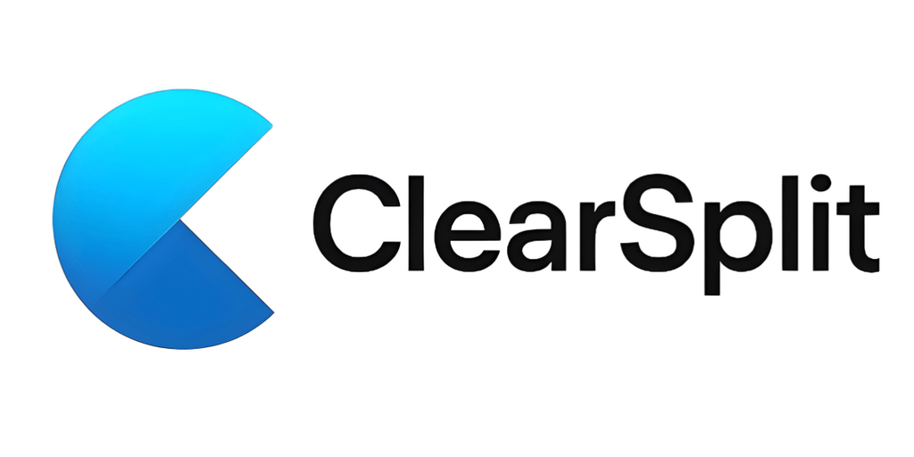 "ClearSplit logo, symbolizing a financial operating system designed to automate and clarify financial operations for short-term rental businesses."
