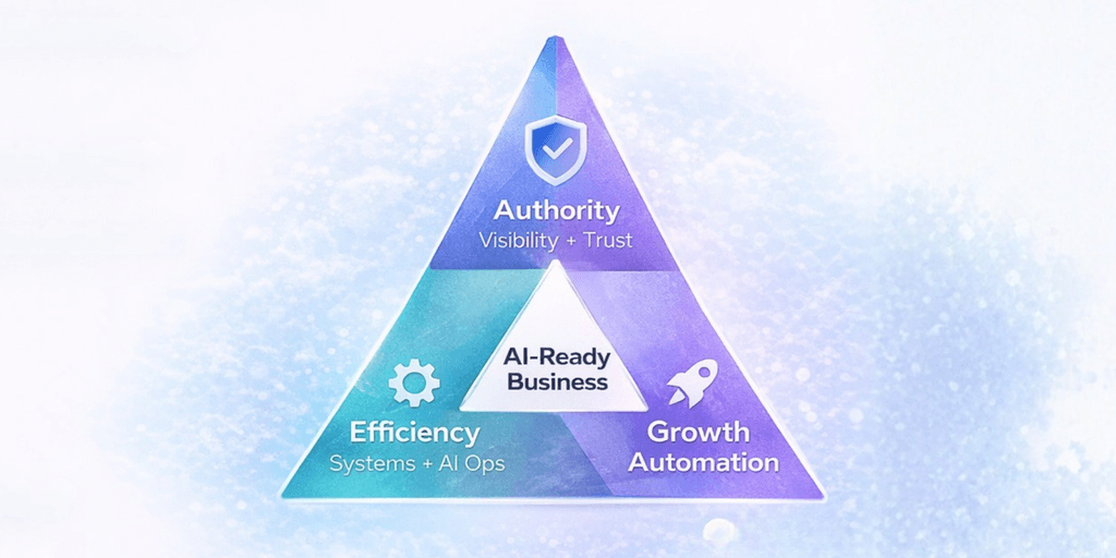 Sean Patrick Hyde guiding small businesses to AI readiness using the A.G.E. framework, personalized consulting, and practical strategies for measurable growth.