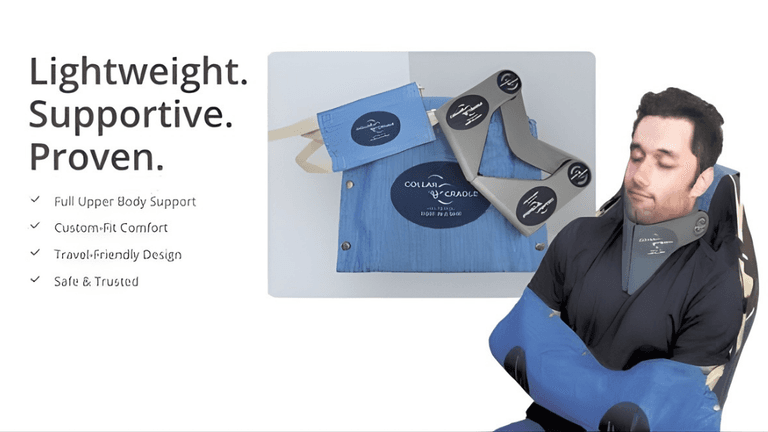 Enhance your travel comfort with the Collar & Cradle system, engineered to provide optimal support throughout extended journeys, helping to ensure you arrive feeling refreshed.