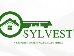 Logo design for Sylvest, a property marketplace featuring a house and key graphic