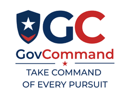 Logo of GovCommand featuring initials GC and tagline Take Command of Every Pursuit