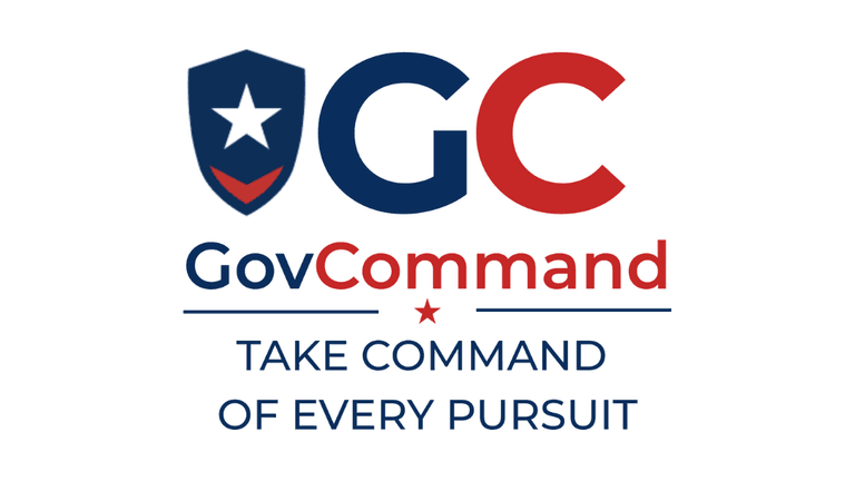 Logo of GovCommand featuring initials GC and tagline Take Command of Every Pursuit