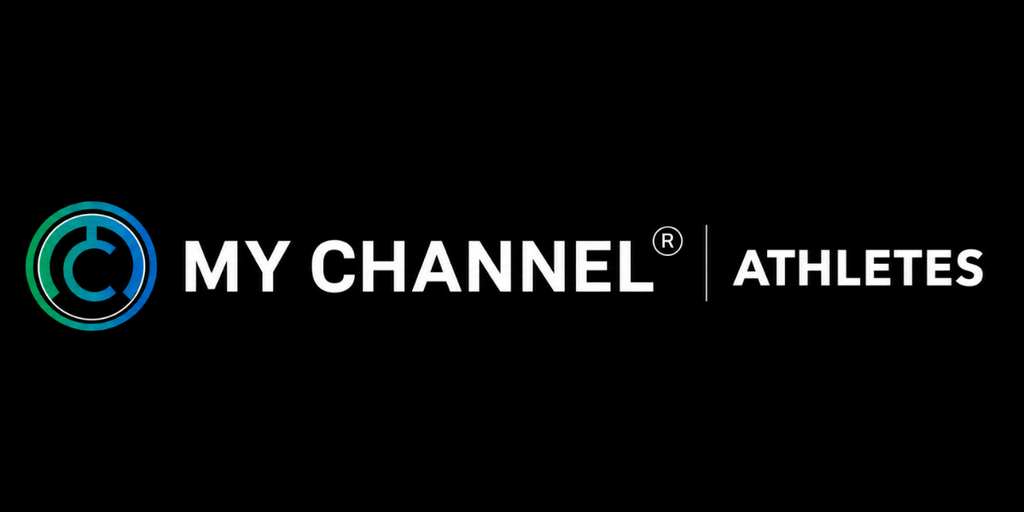 Logo featuring "MY CHANNEL" and "ATHLETES" in a sleek, modern design