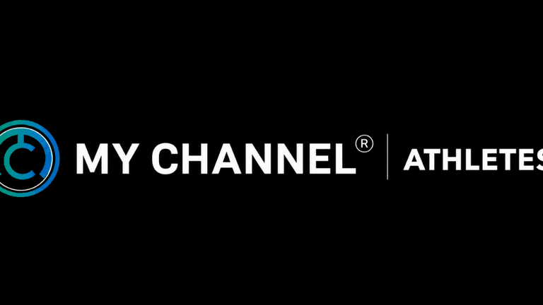 Logo featuring "MY CHANNEL" and "ATHLETES" in a sleek, modern design