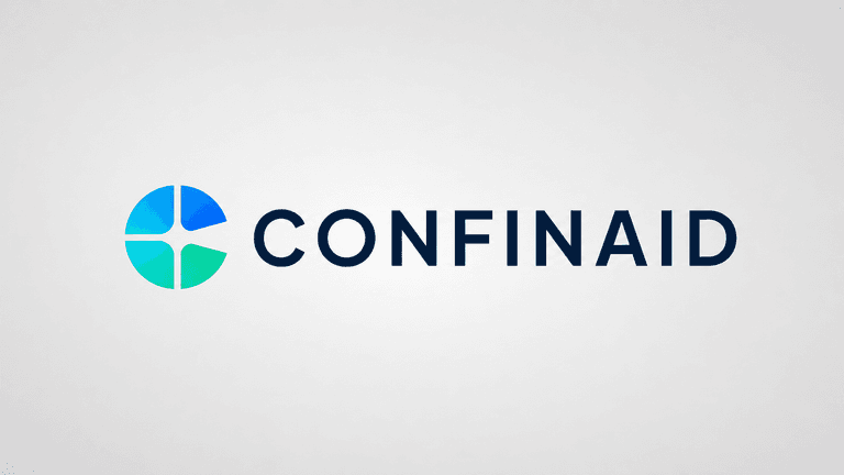 Logo of ConfinAid featuring a circular design and modern typography