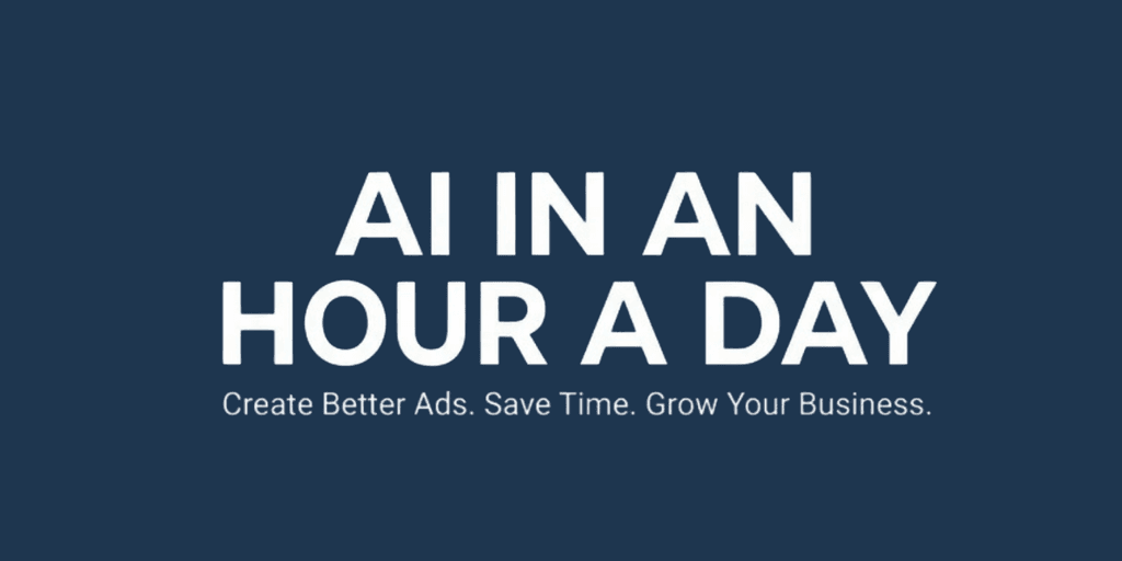 Text promoting AI for advertising efficiency and business growth