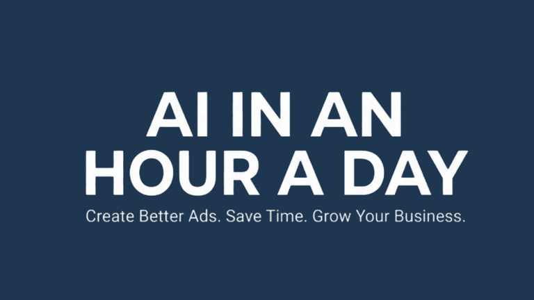 Text promoting AI for advertising efficiency and business growth