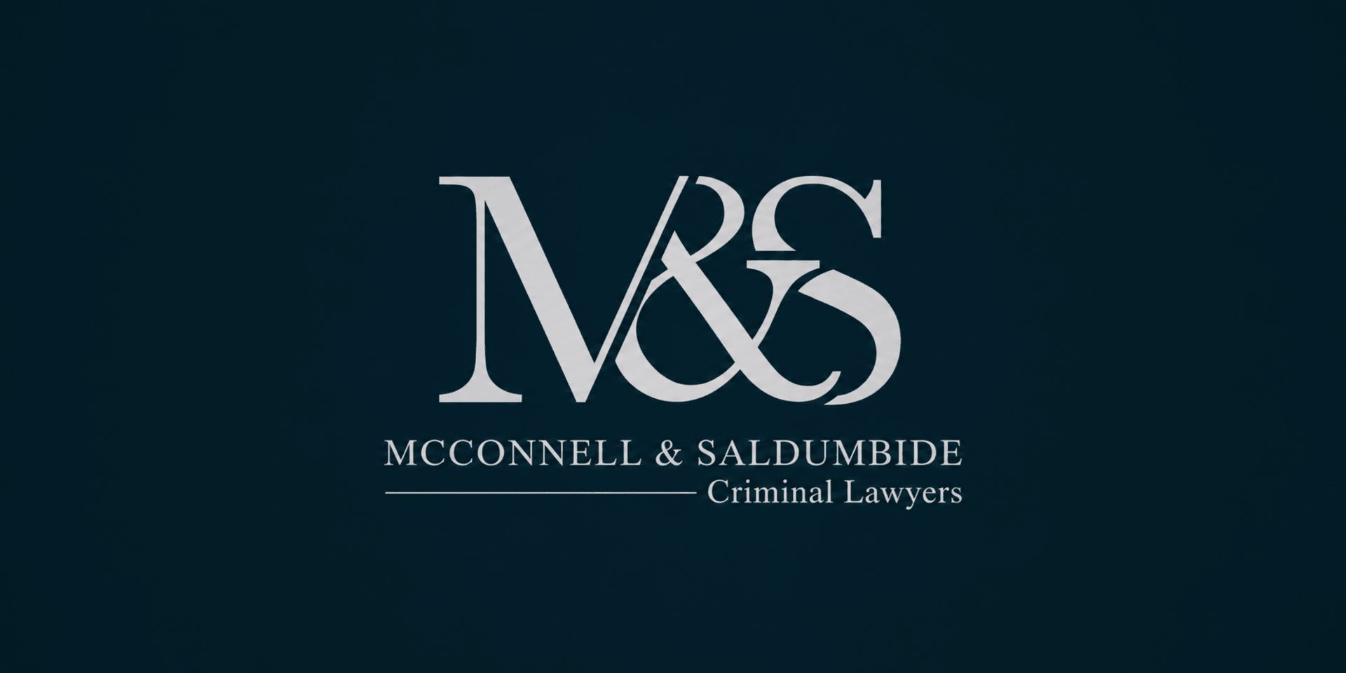 Logo for McConnell & Sal Dumbide, Criminal Lawyers, featuring initials M&S in stylish font