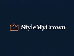 Logo for StyleMyCrown featuring a crown icon and stylish typography on a dark background