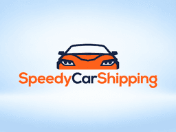 Logo for Speedy Car Shipping featuring a stylized car and bold text.