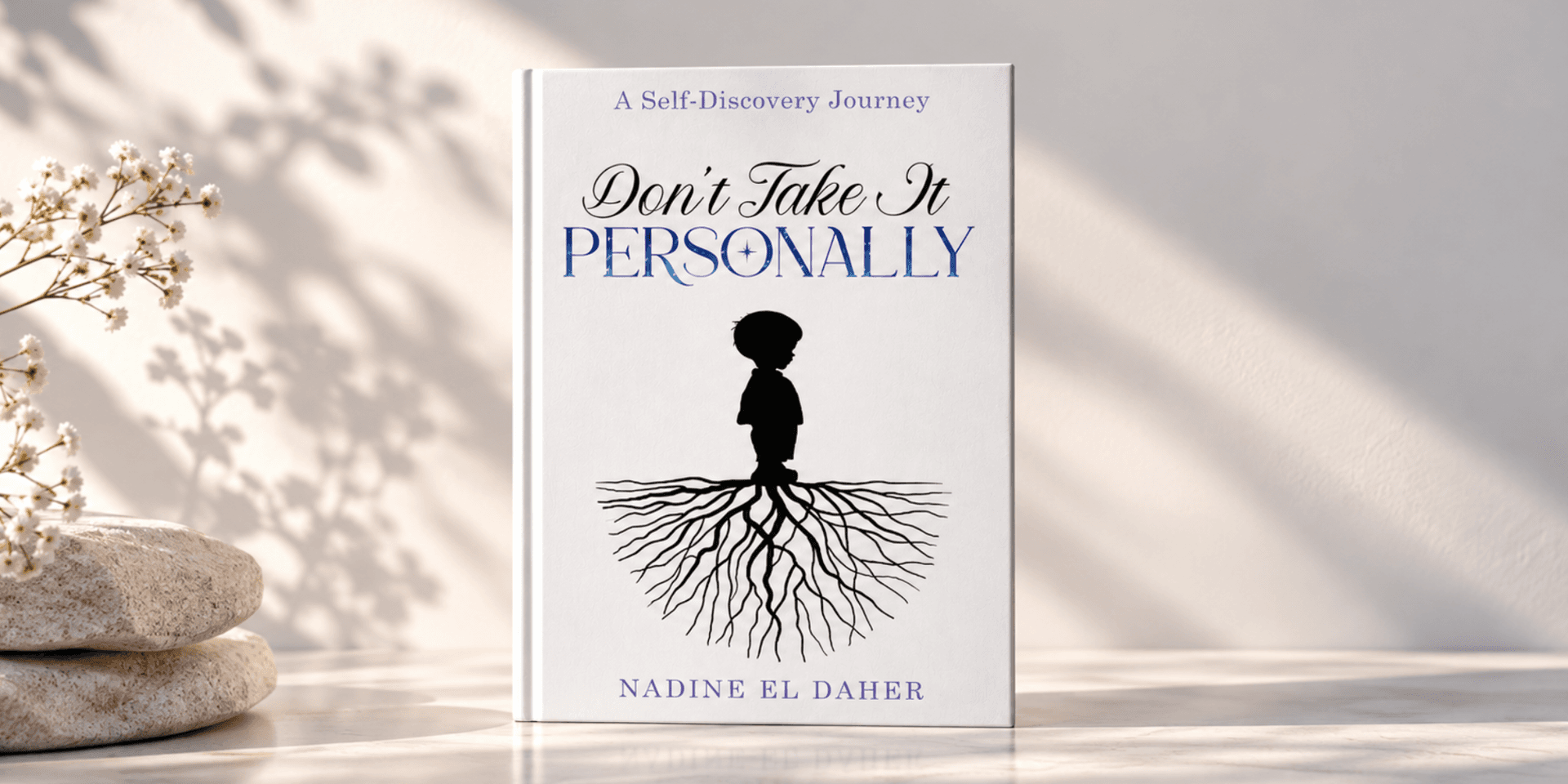 Book cover featuring a silhouette of a child with roots, titled "Don't Take It Personally"