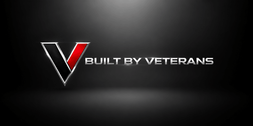 Logo featuring a stylized "V" with the text "Built by Veterans" below it