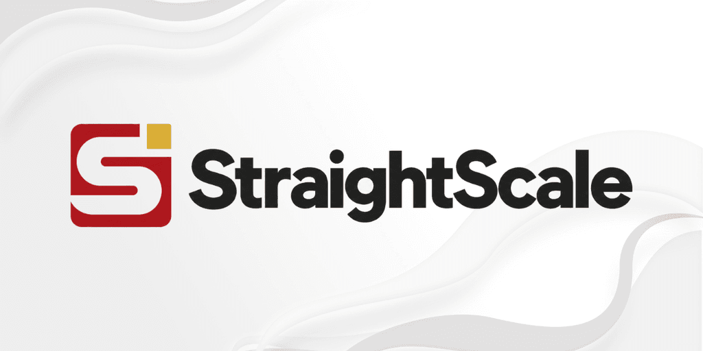 Logo of StraightScale featuring a stylized "S" and the company name.