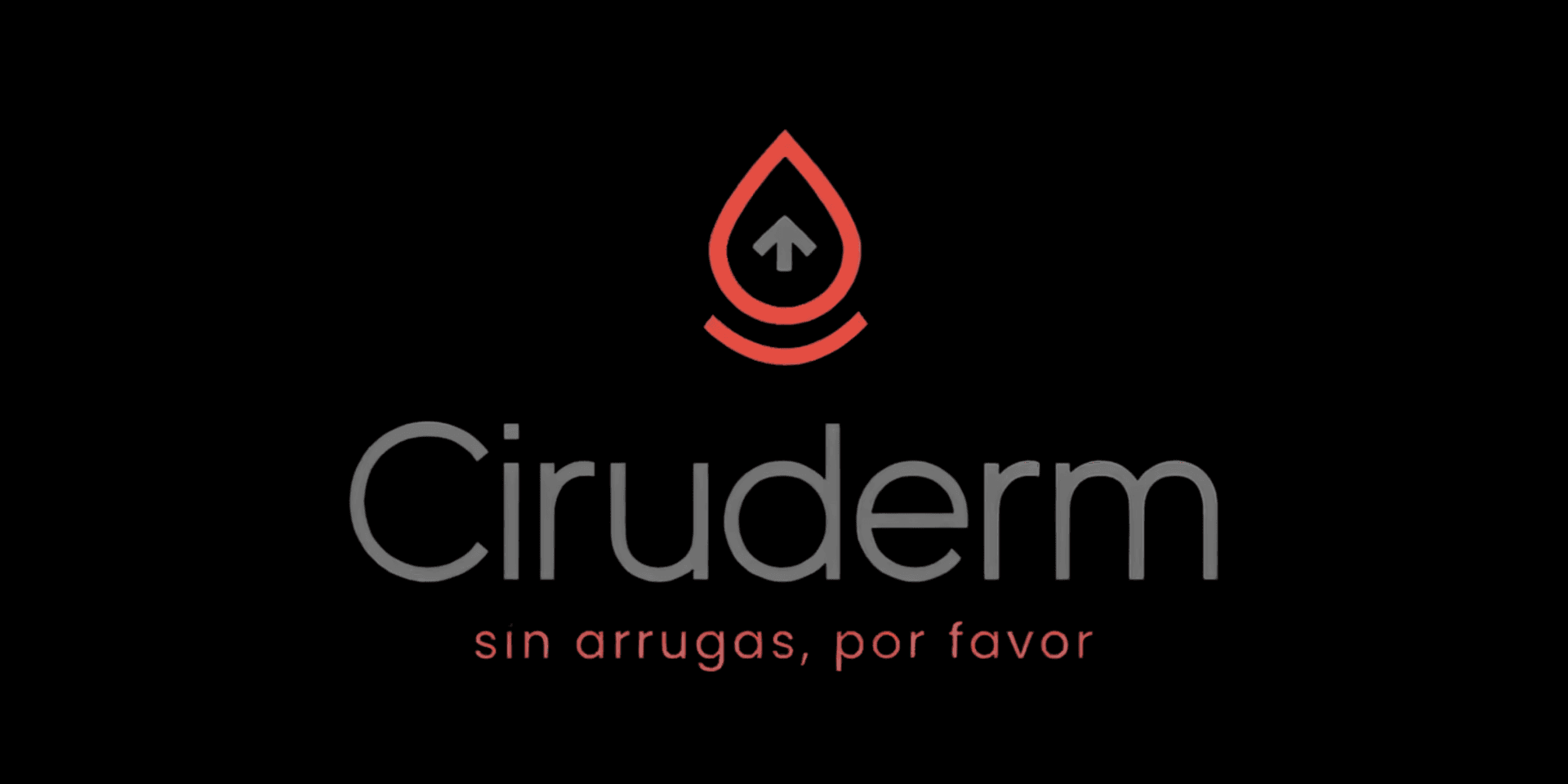 Logo of Ciruderm featuring a droplet and text promoting wrinkle-free skin