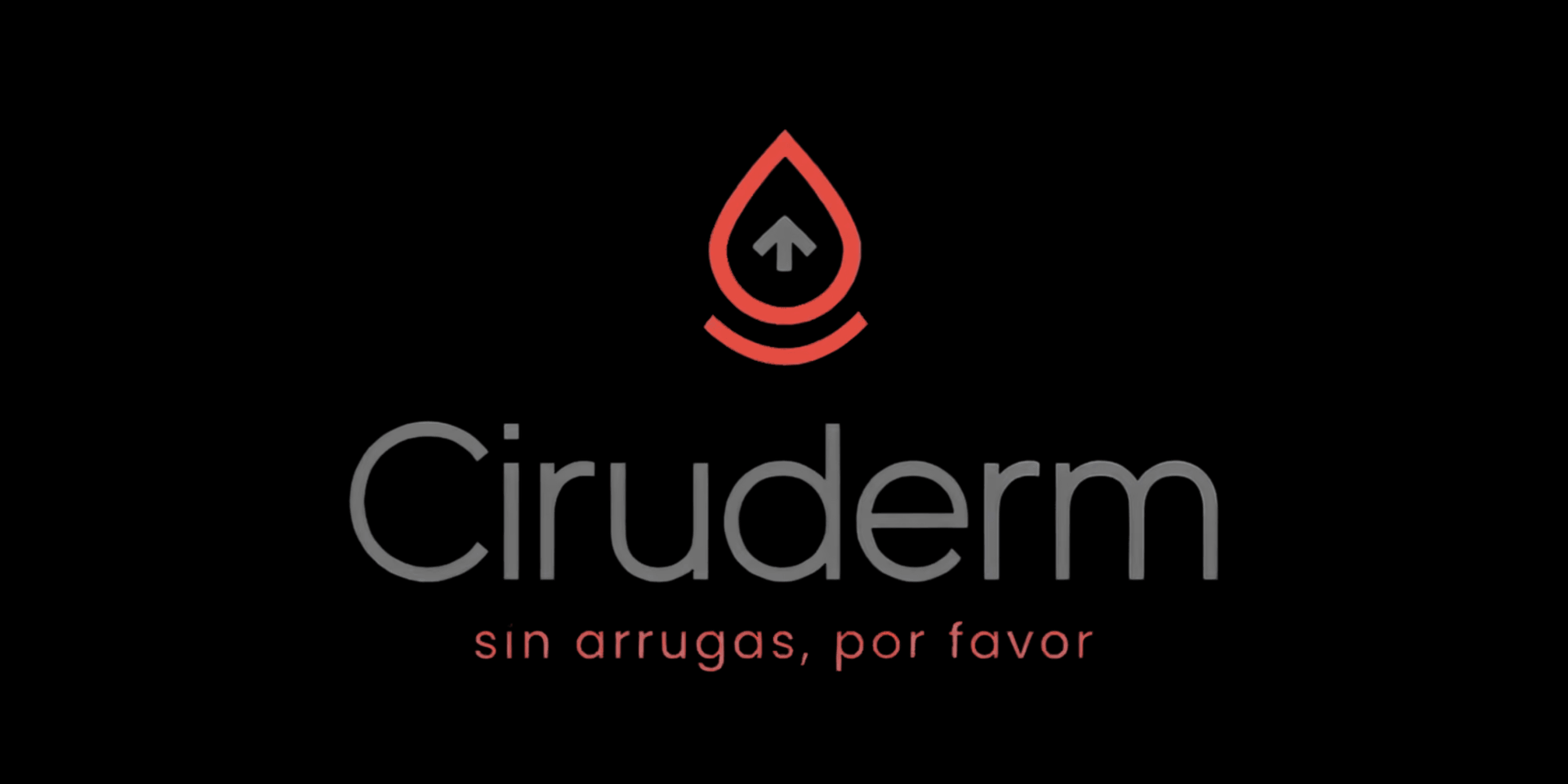 Logo of Ciruderm featuring a droplet and text promoting wrinkle-free skin