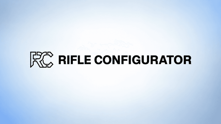 Logo featuring "FRC" and "RIFLE CONFIGURATOR" on a blue background