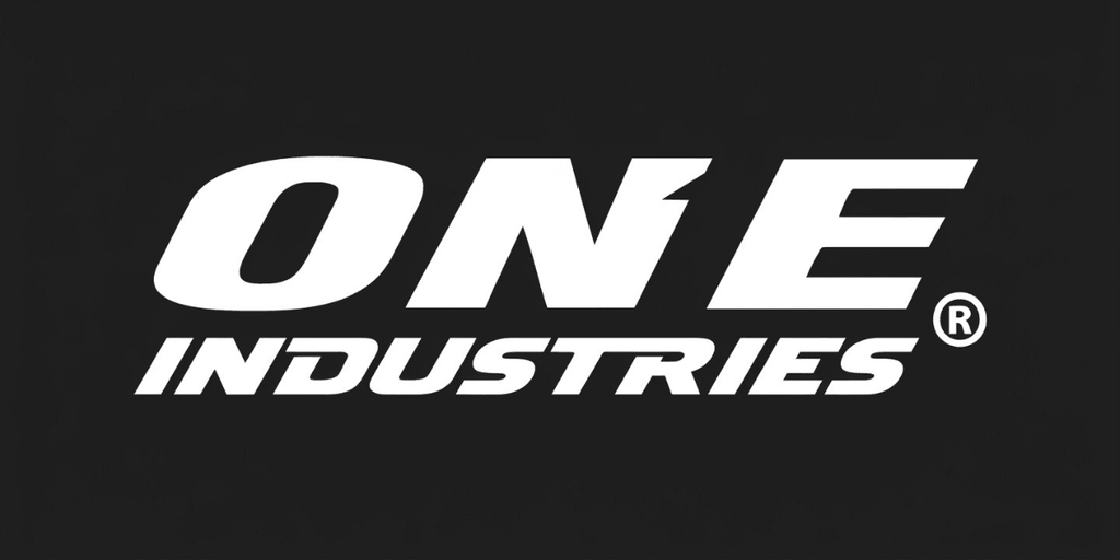 Logo of One Industries in bold white text on a black background