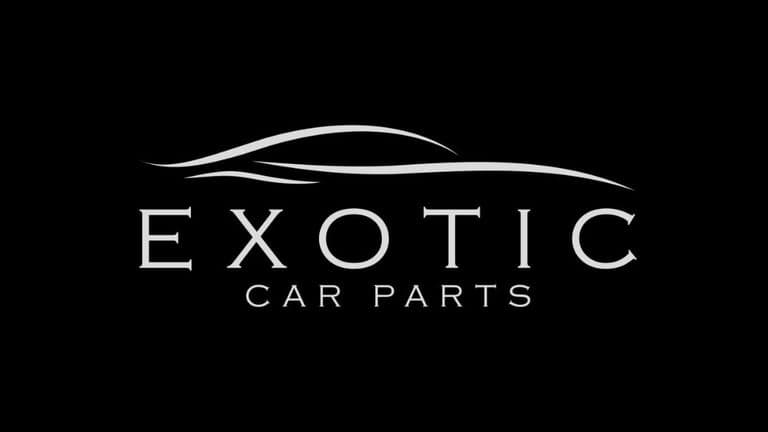 a sleek, minimalist logo for Exotic Car Parts, showcasing the brand's focus on luxury car parts.