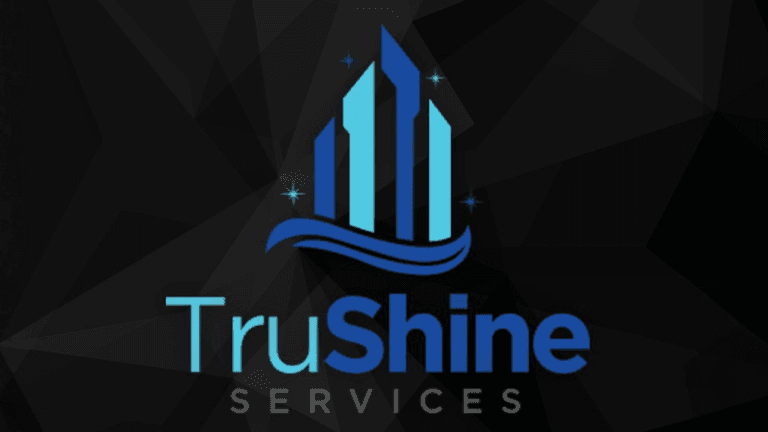 TruShine Services logo, symbolizing protection, safety, and sustainability for the hospitality industry with a modern, sleek design.