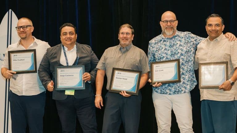 Jorge Contreras and fellow WSI consultants pose with innovation award certificates at the WSI Global Convention.